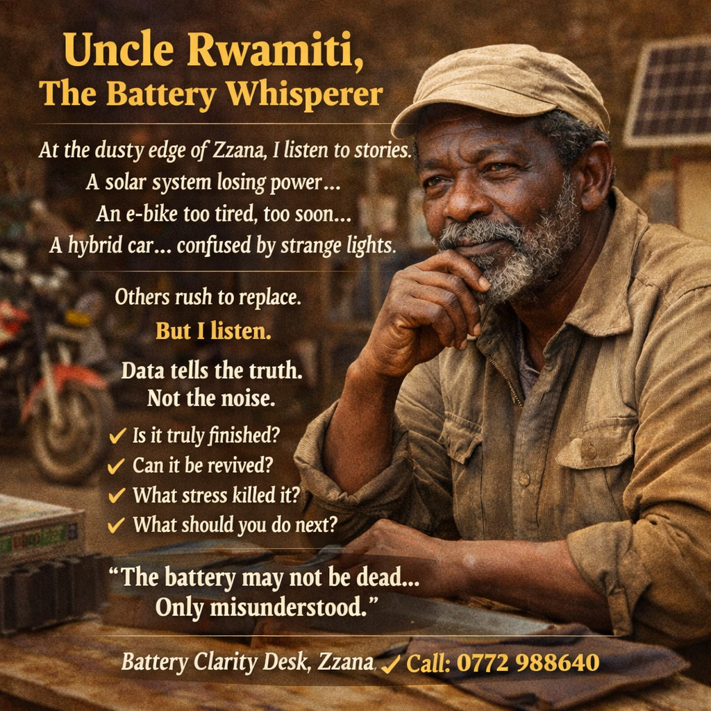 UNCLE RWAMITI, THE BATTERY WHISPERER